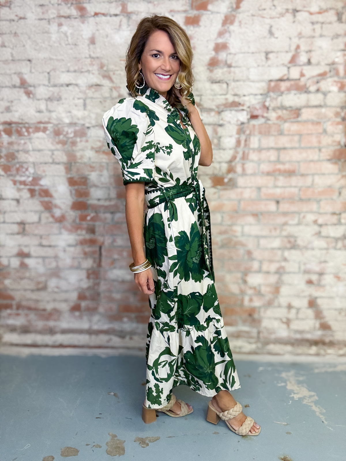 Hilary Printed Midi Dress