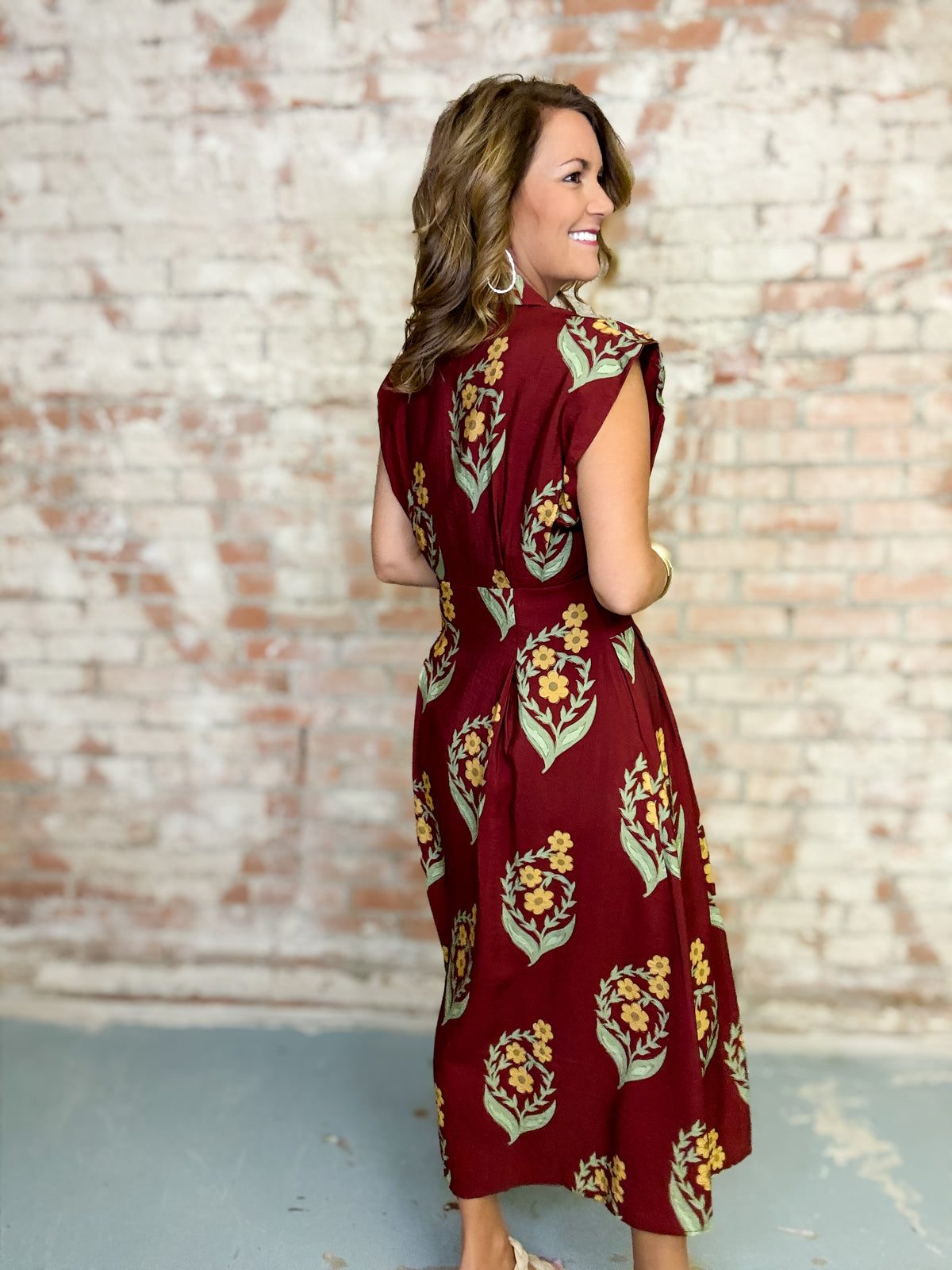 THML Franklin Flower Midi Dress