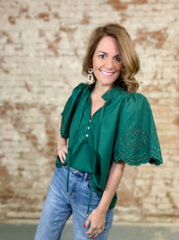 Kari Eyelet Embroidery Top - FINAL SALE