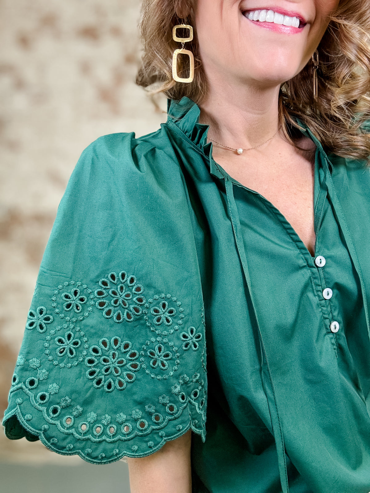 Kari Eyelet Embroidery Top - FINAL SALE