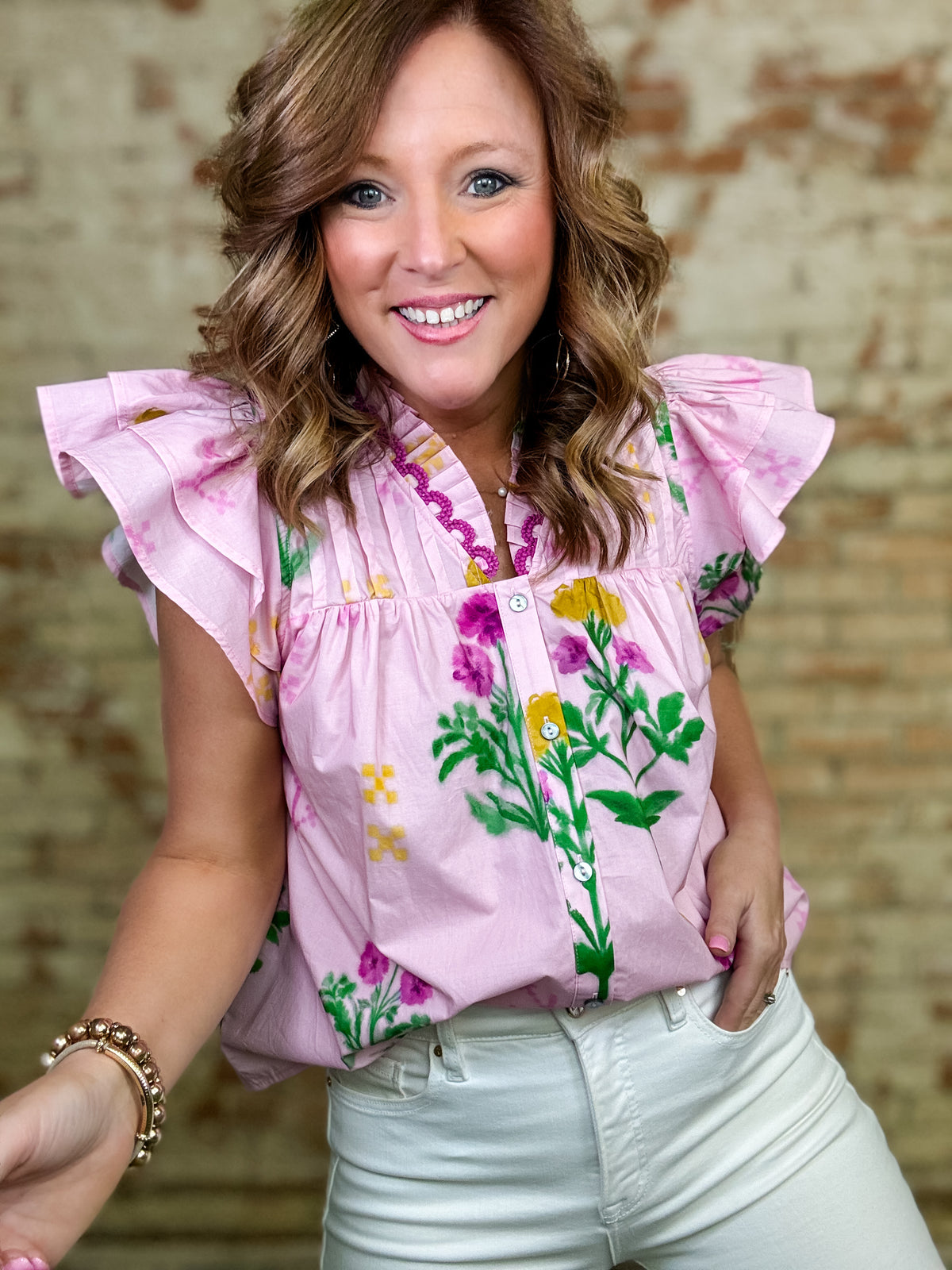 Brisa Floral Print Top - FINAL SALE