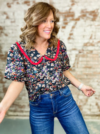 Soraya Collar Button Down Top - FINAL SALE