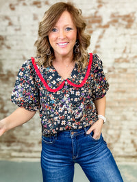 Soraya Collar Button Down Top - FINAL SALE