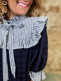 Darius Ruffle Stripe Knit Top - FINAL SALE