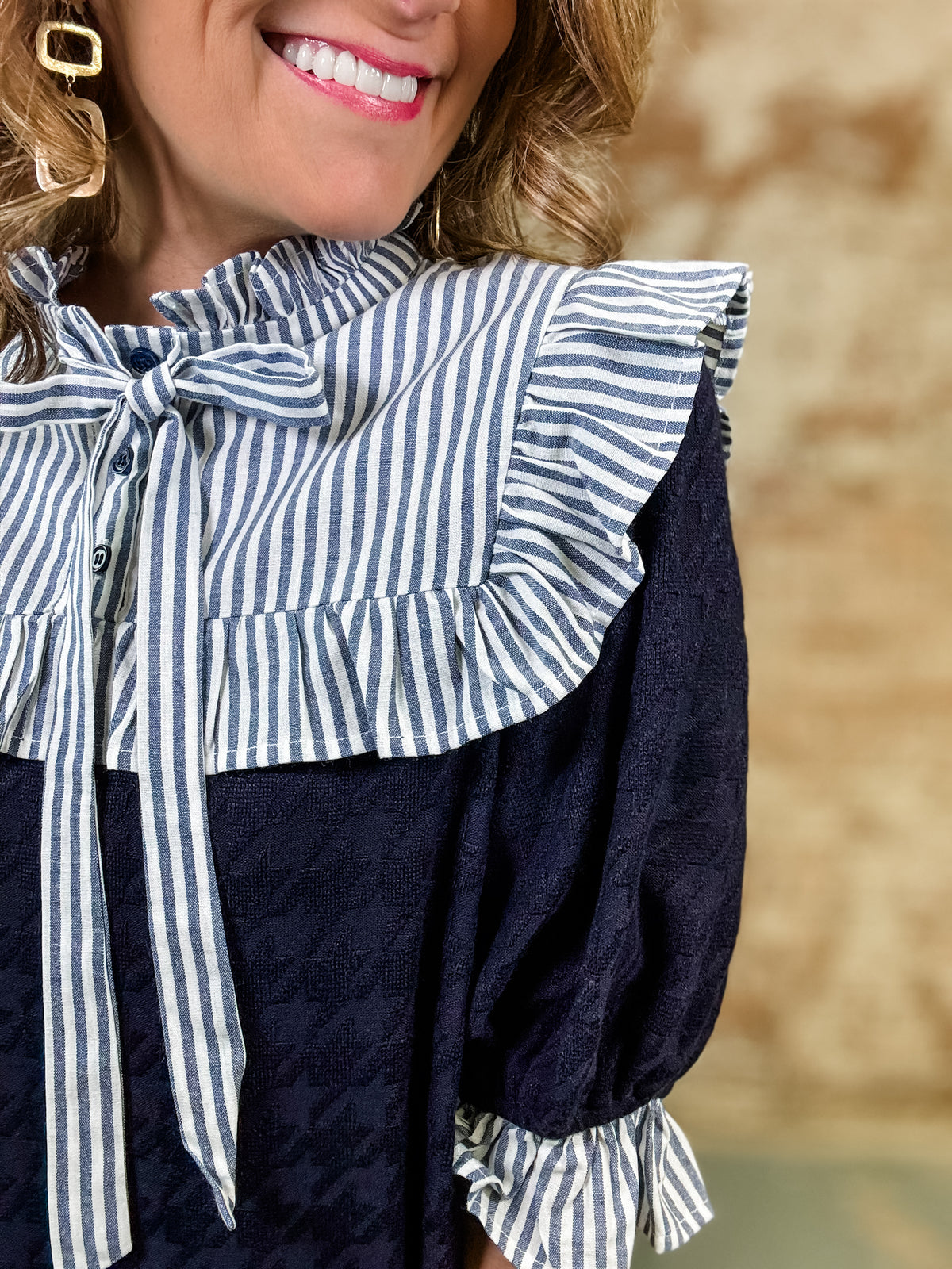 Darius Ruffle Stripe Knit Top - FINAL SALE