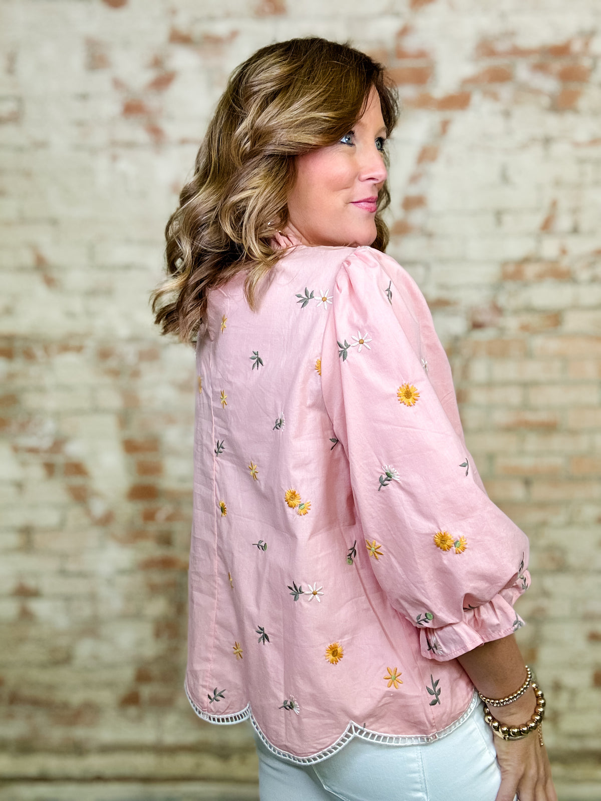 Marleigh Scallop Hem Top - FINAL SALE
