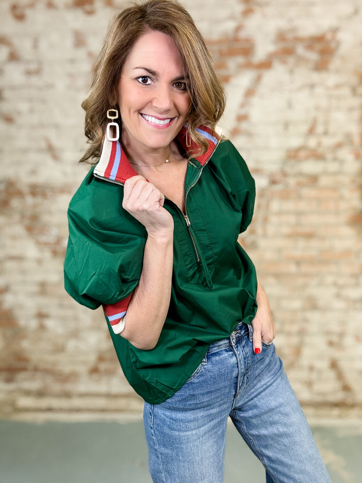 Allison Zip Front Top - FINAL SALE