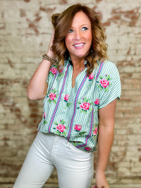 THML Nailah Floral Embroidered Top - FINAL SALE