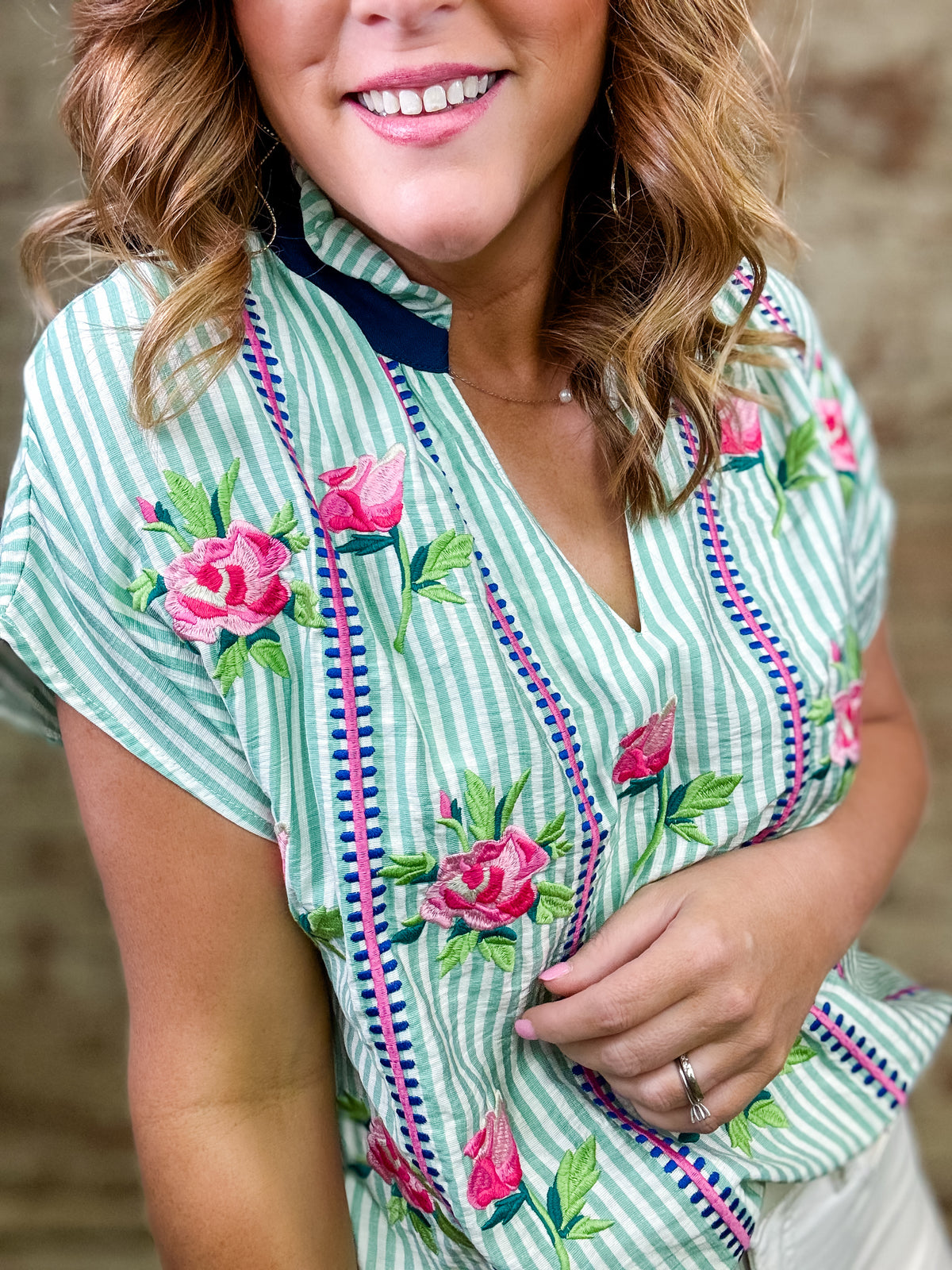 THML Nailah Floral Embroidered Top - FINAL SALE