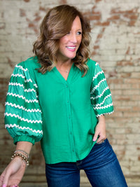 THML Sonya Puff Sleeve Top - FINAL SALE