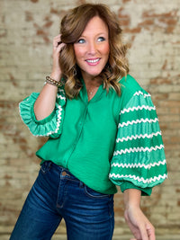 THML Sonya Puff Sleeve Top - FINAL SALE