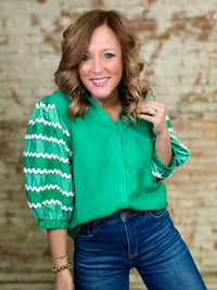 THML Sonya Puff Sleeve Top - FINAL SALE