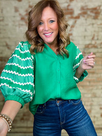 THML Sonya Puff Sleeve Top - FINAL SALE