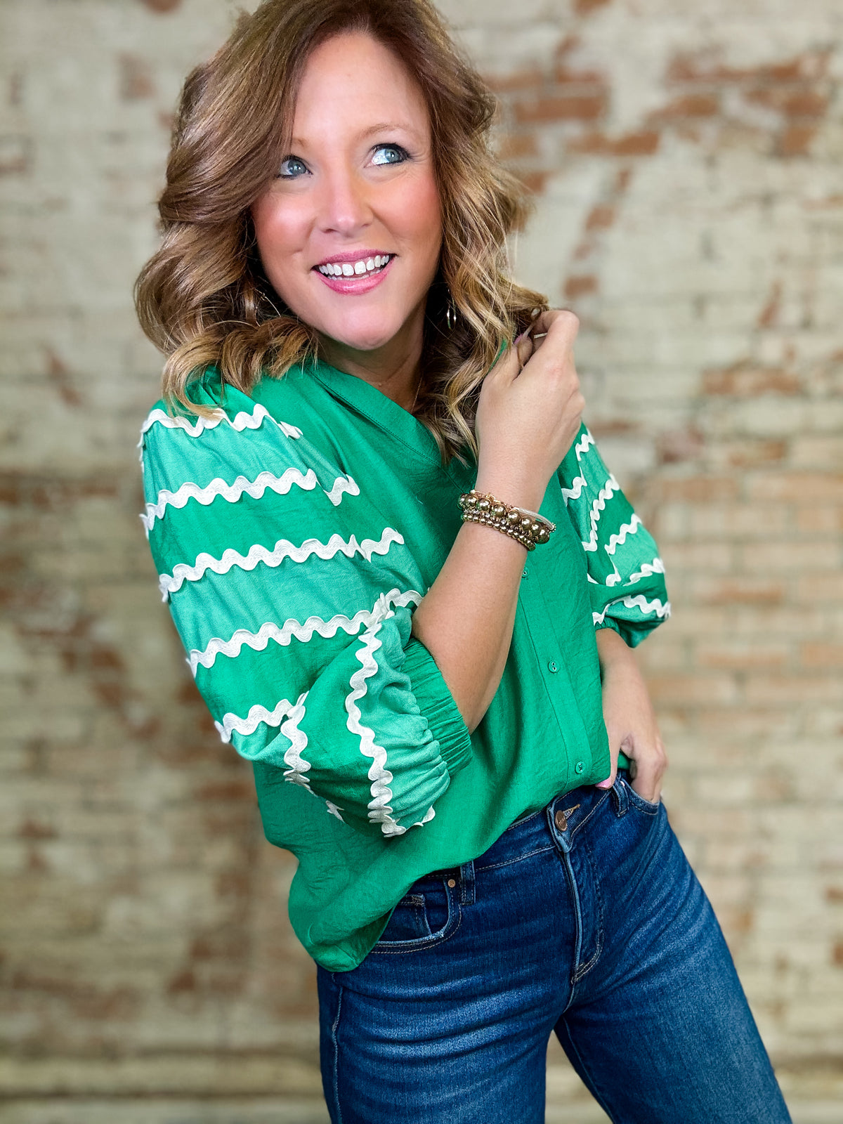 THML Sonya Puff Sleeve Top - FINAL SALE