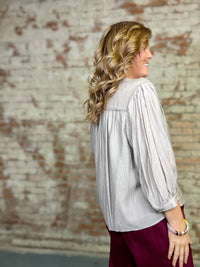 Alexia Solid Button Down Top