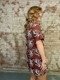 December Embroidered Print Dress