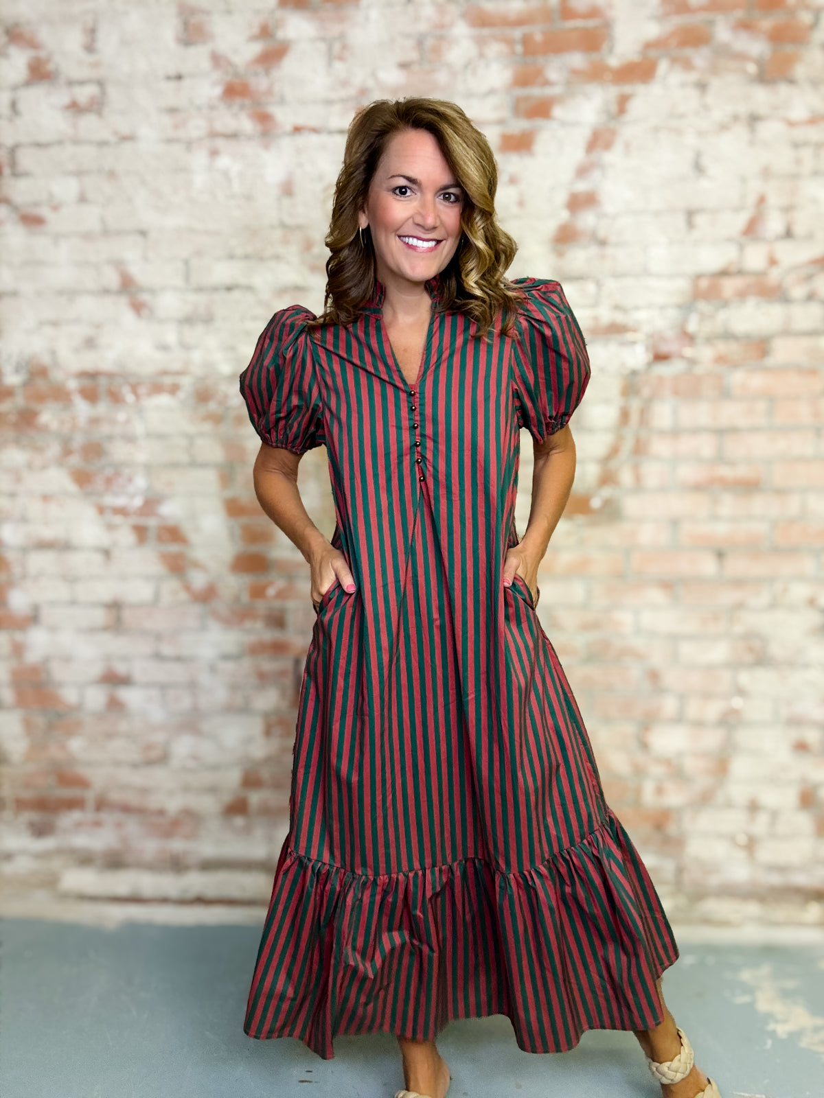 Linden Stripe Midi Dress