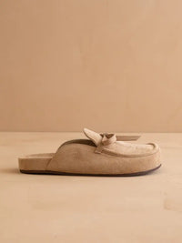 Almond Tie Mule Loafer