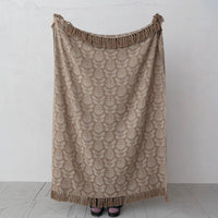 Jacquard Floral Pattern Throw