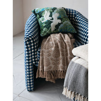 Jacquard Floral Pattern Throw
