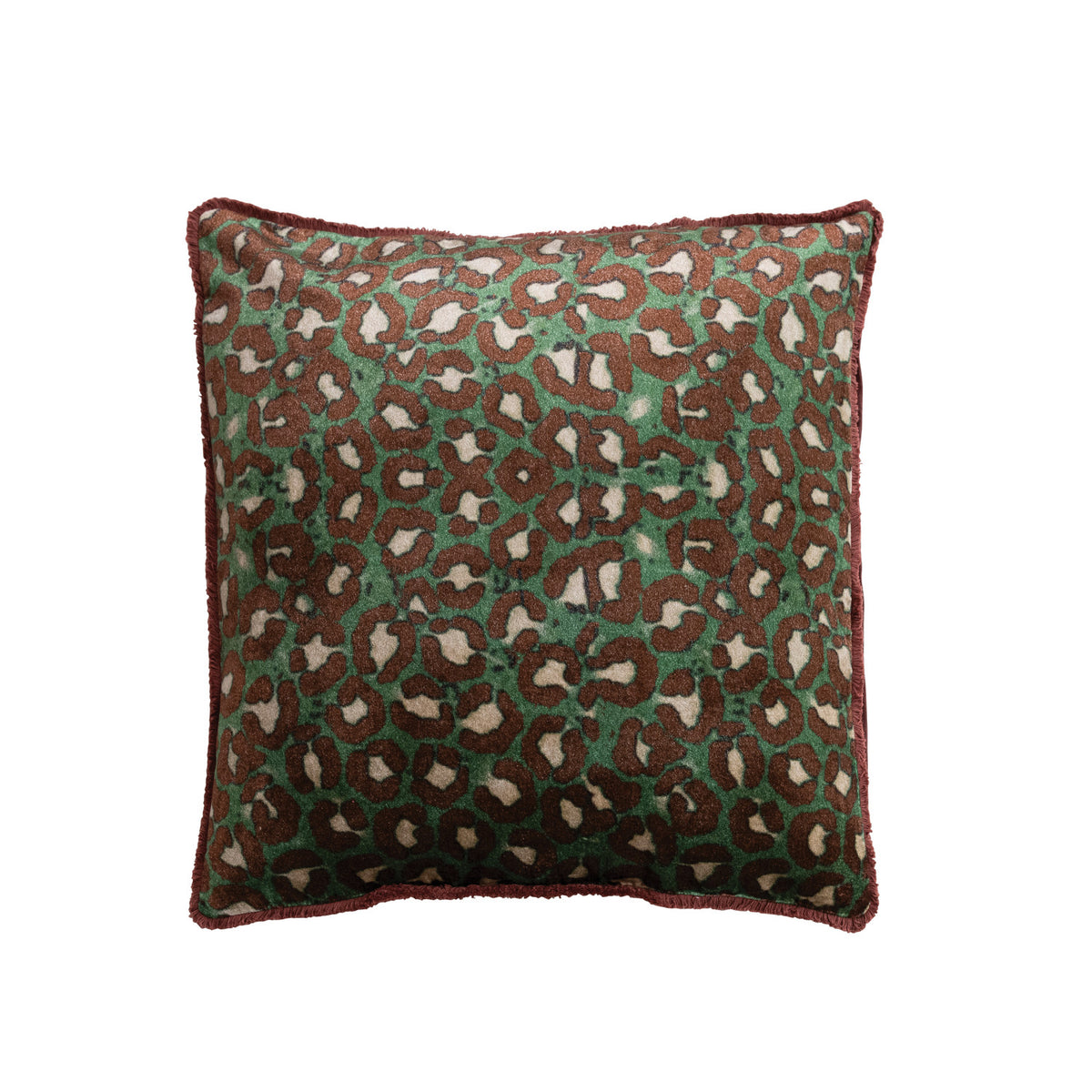 Leopard Eyelash Fringe Pillow