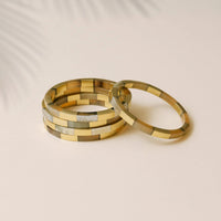 Gold Tile Bangle Set | Sunshine Tienda
