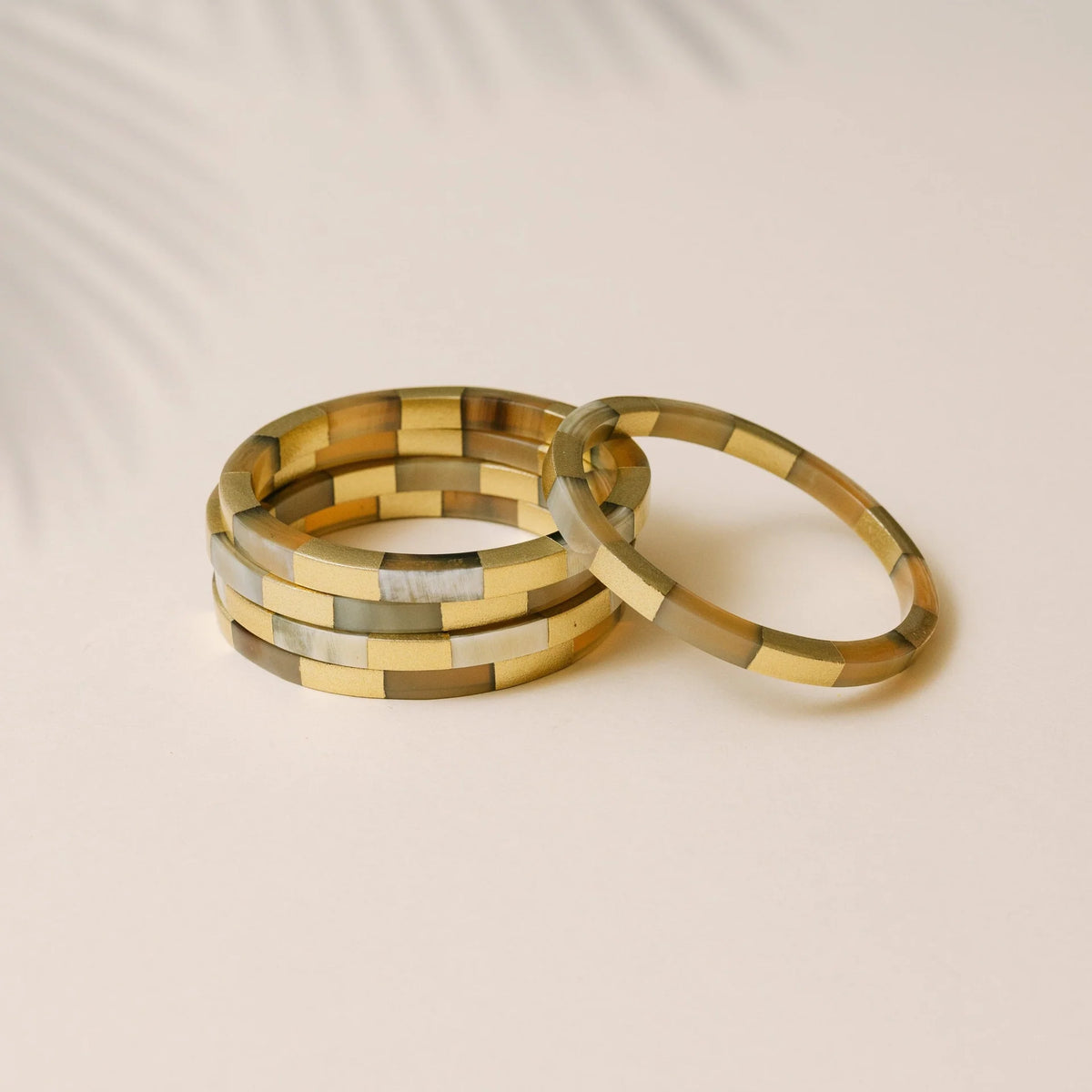 Gold Tile Bangle Set | Sunshine Tienda