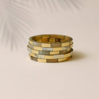 Gold Tile Bangle Set | Sunshine Tienda