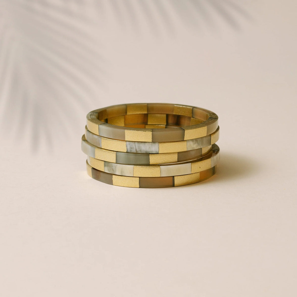 Gold Tile Bangle Set | Sunshine Tienda