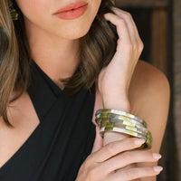 Gold Tile Bangle Set | Sunshine Tienda