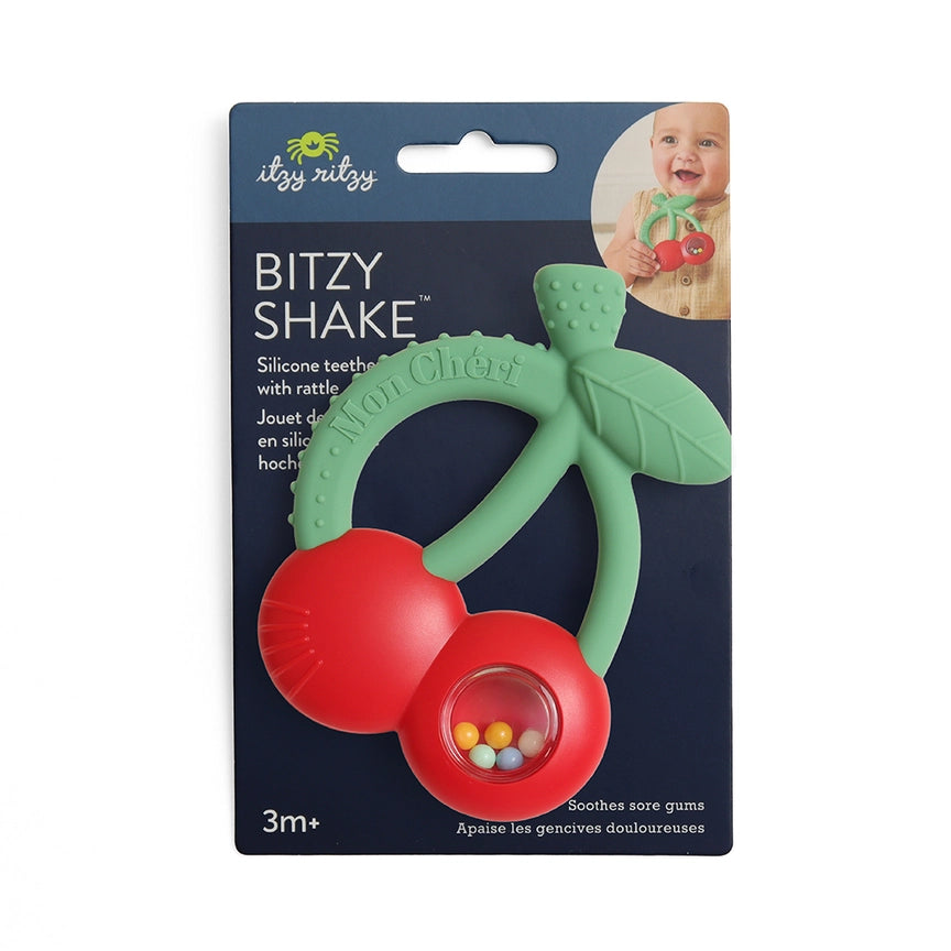 Cherry Silicone Teether Rattle